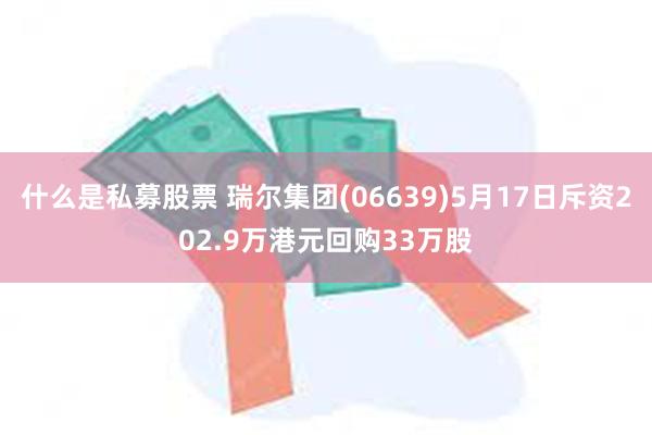 什么是私募股票 瑞尔集团(06639)5月17日斥资202.9万港元回购33万股