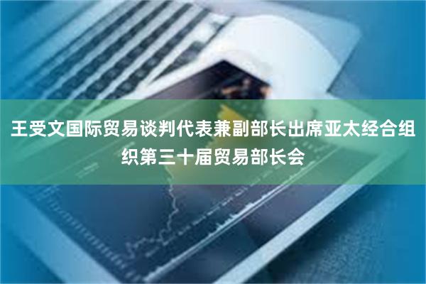 王受文国际贸易谈判代表兼副部长出席亚太经合组织第三十届贸易部长会